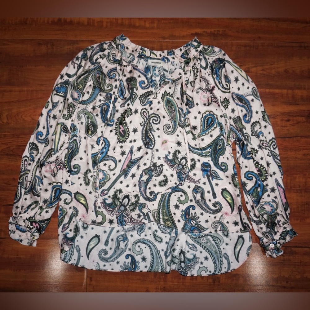 Zadig & Voltaire Theresa Print Paisley Womens Size XS